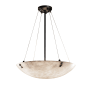 Justice Design Group Clouds 24" Round Bowl Pendant Matte Black