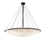 Justice Design Group Clouds 75" Wide Ring LED Bowl Shaped Multi Light Pendant Dark Bronze
