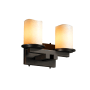 Justice Design Group CandleAria 2 Light Vanity Light Dark Bronze