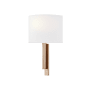 Justice Design Group Hamilton 14" Tall Wall Sconce Brushed Brass / White