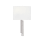 Justice Design Group Hamilton 14" Tall Wall Sconce Brushed Nickel / White