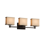 Justice Design Group Textile 23.5" Tetra 3 Light LED Bath Bar Dark Bronze