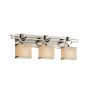 Justice Design Group Textile 29" Argyle 3 Light Vanity Light Brushed Nickel