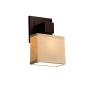 Justice Design Group Textile 5.5" Aero 1 Light ADA Compliant Wall Sconce Dark Bronze