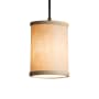 Justice Design Group Textile 4" Wide LED Abstract Single Pendant with Black Cord Dark Bronze
