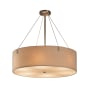 Justice Design Group Textile 36" Wide Finials 8 Light Single Tier Drum Chandelier Brushed Nickel