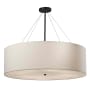 Justice Design Group Textile 8 Light 36" Wide Drum Chandelier Matte Black