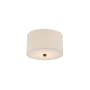 Justice Design Group Classic 2 Light 11" Wide Flush Mount Drum Ceiling Fixture Matte Black / Cream