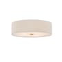 Justice Design Group Classic 6 Light 30" Wide Flush Mount Drum Ceiling Fixture Brushed Brass / Cream