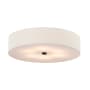 Justice Design Group Classic 6 Light 30" Wide Flush Mount Drum Ceiling Fixture Matte Black / Cream