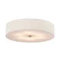 Justice Design Group Classic 6 Light 30" Wide Flush Mount Drum Ceiling Fixture Brushed Nickel / Cream