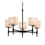 Justice Design Group LumenAria 23" Union 5 Light Shaded Chandelier Dark Bronze
