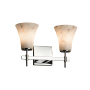 Justice Design Group LumenAria 14.75" Union 2 Light LED Vanity Light Polished Chrome