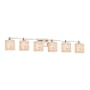 Justice Design Group Tetra 6 Light 51-1/2" Wide Bathroom Vanity Light Brushed Nickel