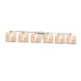 Justice Design Group Regency 6 Light 50-1/2" Wide Bathroom Vanity Light Brushed Nickel