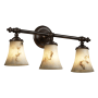 Justice Design Group LumenAria 22.75" Tradition 3 Light Bathroom Vanity Light Dark Bronze