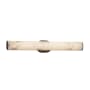 Justice Design Group LumenAria Single Light 28" Wide Integrated 3000K LED Bath Bar with Tan Faux Alabaster Resin Shade - ADA Compliant Dark Bronze