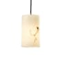 Justice Design Group LumenAria 4" 1 Light Stone Mini Pendant Antique Brass