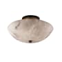 Justice Design Group LumenAria 14" Round Bowl Semi-Flush Ceiling Fixture Dark Bronze