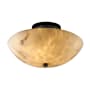 Justice Design Group LumenAria 14" Round Bowl Semi-Flush Ceiling Fixture Matte Black
