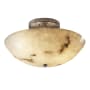 Justice Design Group LumenAria 14" Round Bowl Semi-Flush Ceiling Fixture Brushed Nickel