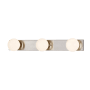 Justice Design Group Luna 3 Light 23" Wide LED Vanity Strip - Bulb Included Brushed Nickel