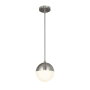 Justice Design Group Fusion 7" Wide Mini Pendant with Opal Shade from the Fusion Ion Series Brushed Nickel