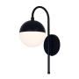 Justice Design Group Fusion 16" Tall Bathroom Sconce Matte Black