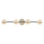 Justice Design Group Centric 4 Light 32" Wide Vanity Light Matte Black / Brass