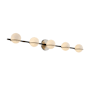 Justice Design Group Centric 5 Light 41" Wide Vanity Light Matte Black / Brass