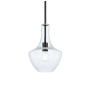 Justice Design Group Harlow 10" Wide Pendant Matte Black / Seeded Glass