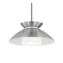 Justice Design Group Noreen 14" Wide Pendant Brushed Nickel / Opal Glass