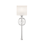 Justice Design Group Sequoia 22" Tall Wall Sconce with Opal Glass Shade - Bulb Included Polished Chrome