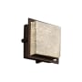 Justice Design Group Fusion Single Light 6-1/2" High Integrated 3000K LED Outdoor Wall Sconce with Mercury Artisan Glass Shade - ADA Compliant Dark Bronze