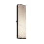 Justice Design Group Avalon Single Light 24" Tall Integrated LED Outdoor Wall Sconce with Weave Patterned Artisan Glass Shade Matte Black