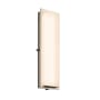 Justice Design Group Avalon Single Light 24" Tall Integrated LED Outdoor Wall Sconce with Weave Patterned Artisan Glass Shade Brushed Nickel