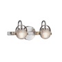 Justice Design Group Conduit 2 Light 16" Wide Bathroom Vanity Light Brushed Nickel