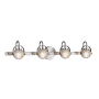 Justice Design Group Conduit 4 Light 33" Wide Bathroom Vanity Light Brushed Nickel