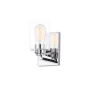 Justice Design Group Cilindro 5" Wide Single Light Bath Sconce Polished Chrome