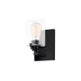 Justice Design Group Cilindro 5" Wide Single Light Bath Sconce Matte Black