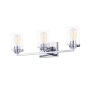 Justice Design Group Cilindro 25" Wide 3 Light Vanity Light Polished Chrome