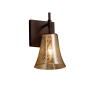 Justice Design Group Fusion 5.5" Union 1 Light Mercury Glass Wall Sconce Dark Bronze