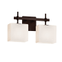 Justice Design Group Fusion 14.5" Union 2 Light LED Vanity Light Dark Bronze