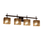Justice Design Group Fusion 32.5" Union 4 Light Vanity Light Dark Bronze