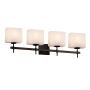 Justice Design Group Fusion 32.5" Union 4 Light Vanity Light Matte Black