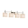 Justice Design Group Fusion 32.5" Union 4 Light Vanity Light Brushed Nickel