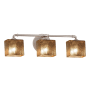 Justice Design Group Fusion 3 Light 25" Wide Bathroom Vanity Light with Rectangular Mercury Glass Shades Brushed Nickel