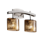 Justice Design Group Fusion 15.5" Archway 2 Light Bathroom Vanity Light Brushed Nickel