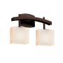 Justice Design Group Fusion 15.5" Archway 2 Light Vanity Light Dark Bronze