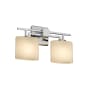 Justice Design Group Fusion 16.5" Aero 2 Light Bathroom Vanity Light Polished Chrome